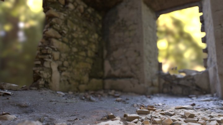 stanza diroccata Forte Monteratti 3D Model