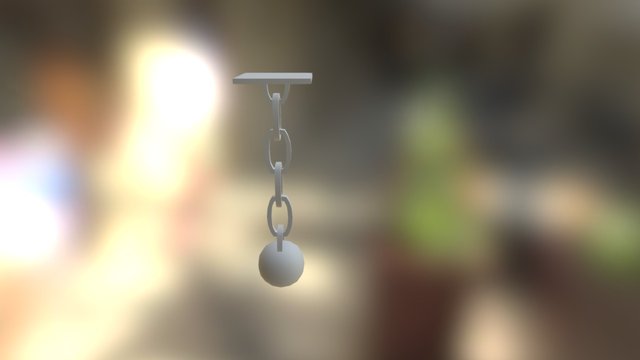 Ball swinging on chain 3D Model