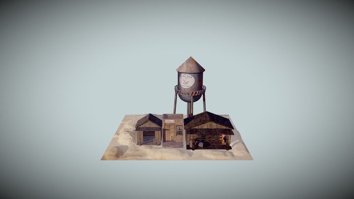 Desert Scene 3D Model
