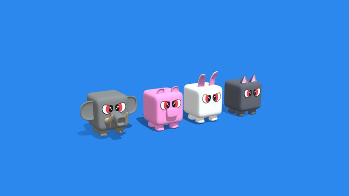 Roblox pet pack low poly 5 3D Model