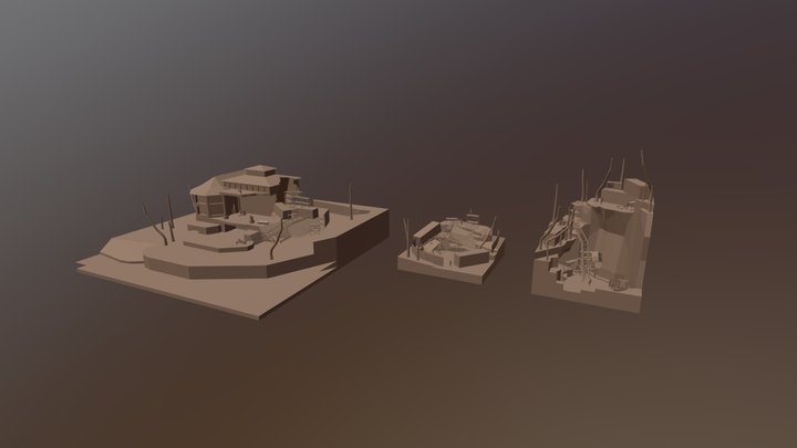 Rustborn - Diorama Blockouts 3D Model