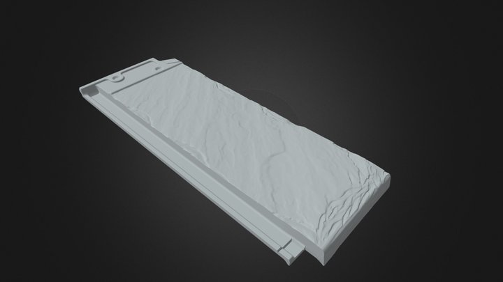 Stone Effect Application on Curved Surface 3D Model