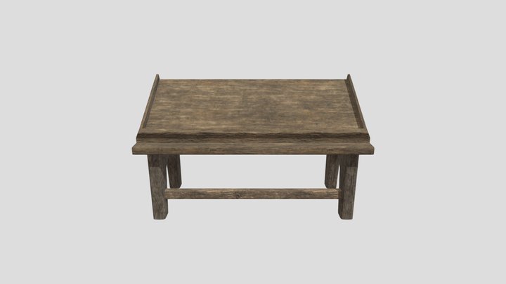 Medieval Table 2 3D Model