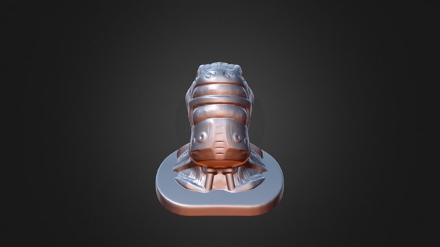 ZBrush 3D Print Sculpt 003 (Robot Head) Revised 3D Model
