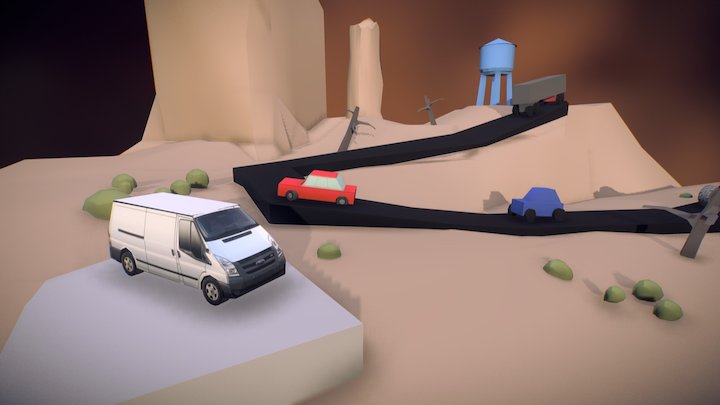 Scene - Low Poly project 3D Model