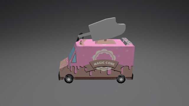 10 - Ice Cream Van FBX 3D Model