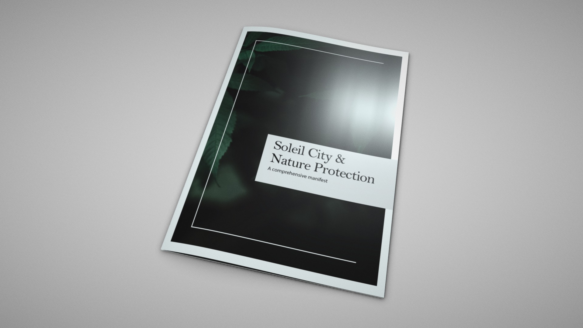 3D model Booklet Template - This is a 3D model of the Booklet Template. The 3D model is about a white and black card.