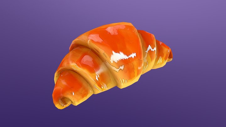 🥐🥐🥐 Croissant | Handpainted 🥐🥐🥐 – Modello 3D gratuito STL
