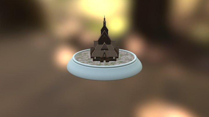 textured norway church 3D Model