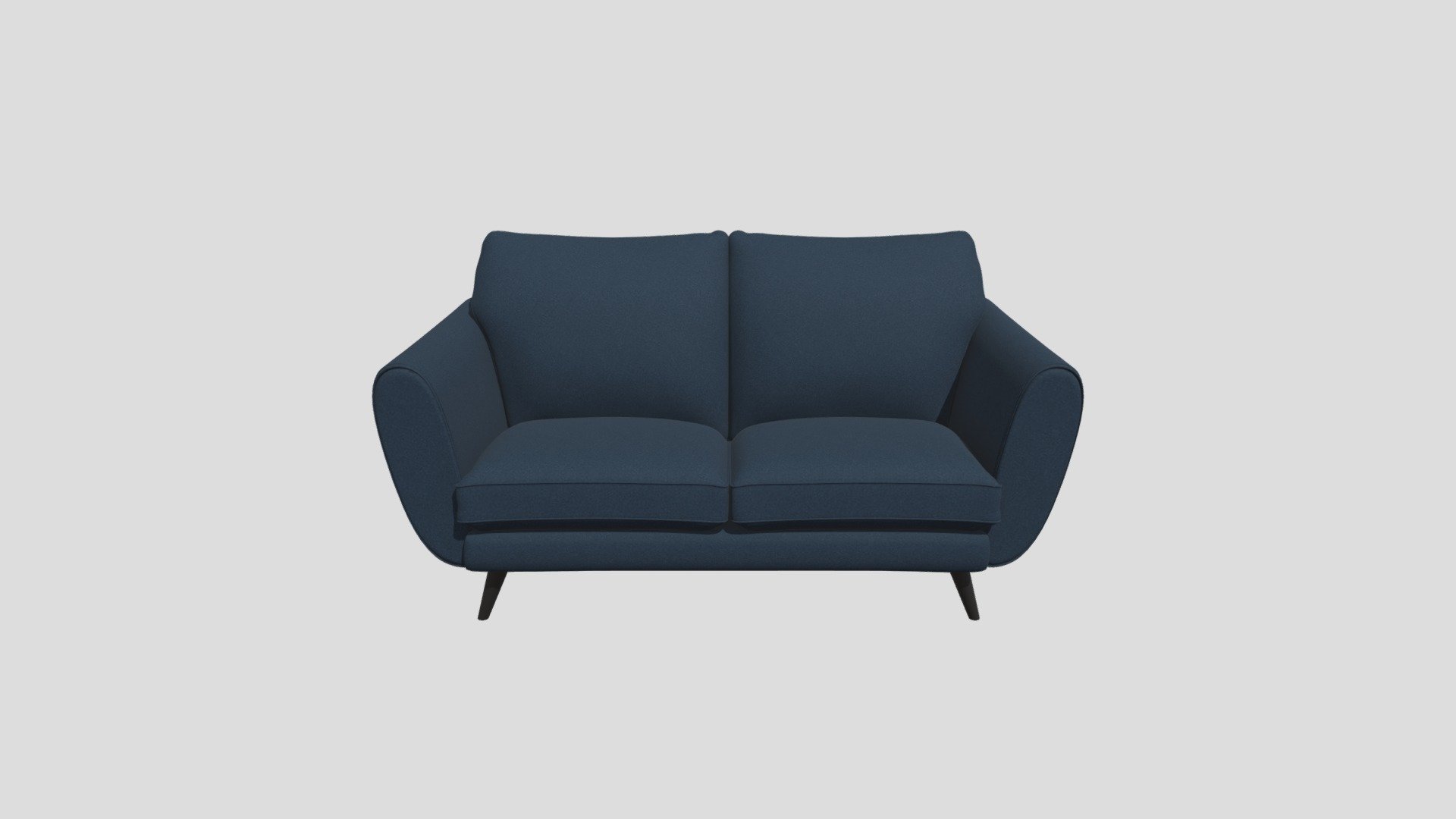 Navy Blue 2 seater sofa - 3D model by Hexa (@hexa_partner) [13a882f