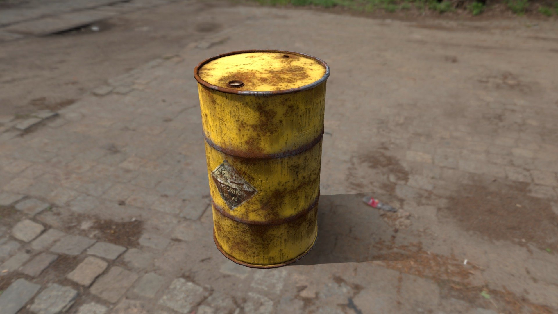 old yellow barrel