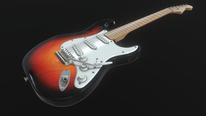 Electricguitar Stratocaster 3D Model