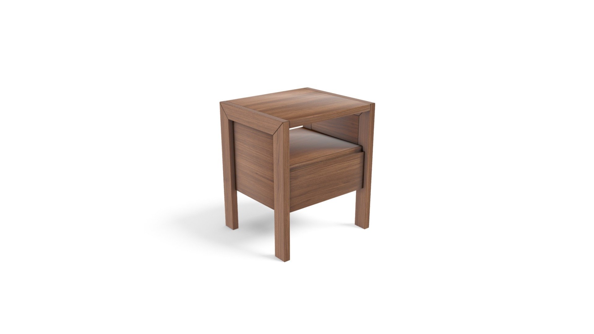 Ledger Bedside Table, Dark Stain Ash
