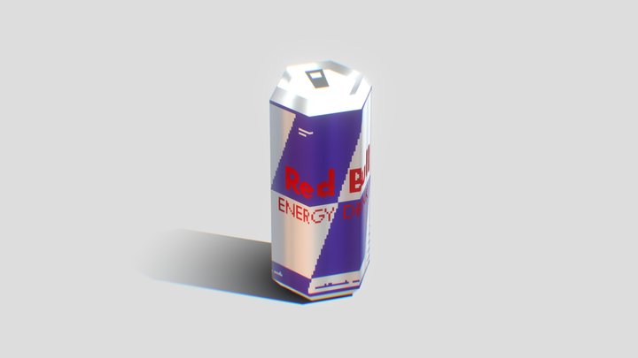 Red Bull Can | Low-Poly 3D Model