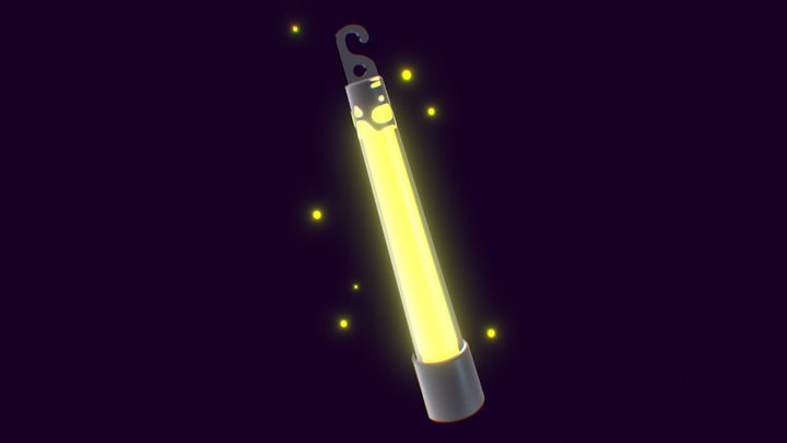Stylized Glow Stick | Simple Light Prop 3D Model