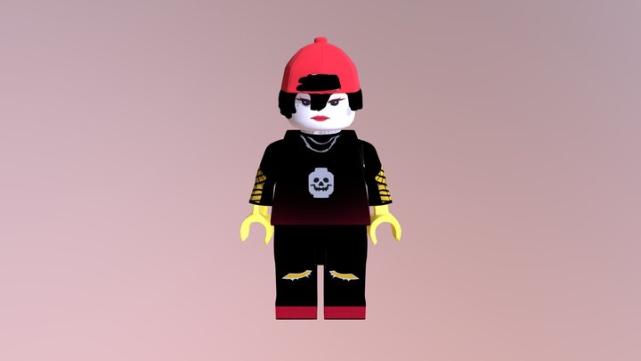 Lego Goth Girl 3D Model