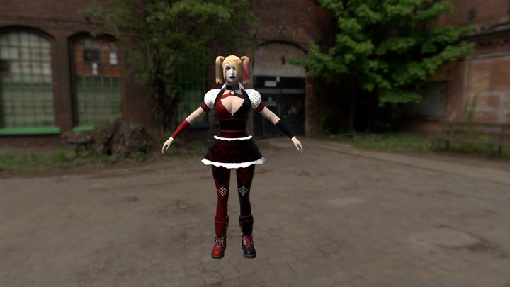 Harley Quinn Arkham Night 3D Model