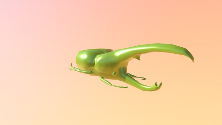 Posed beetle 3D Model