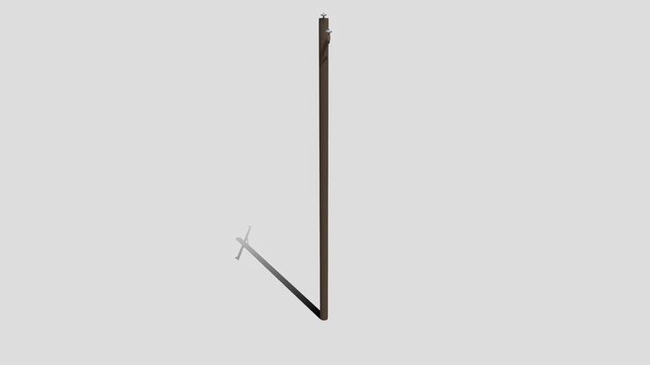 13.8kv Power Pole 3D Model