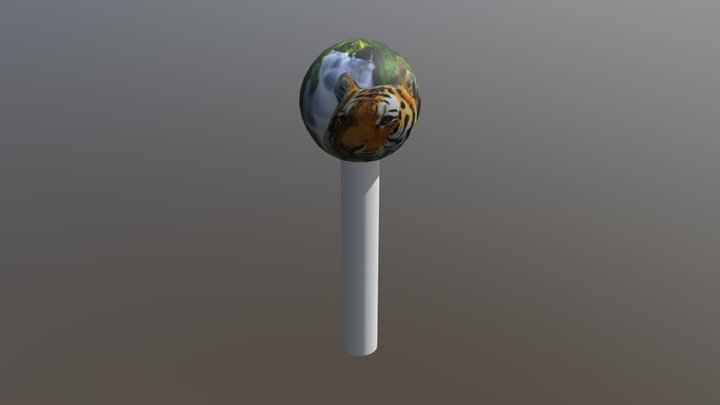 Sphere Cylinder 3D Model
