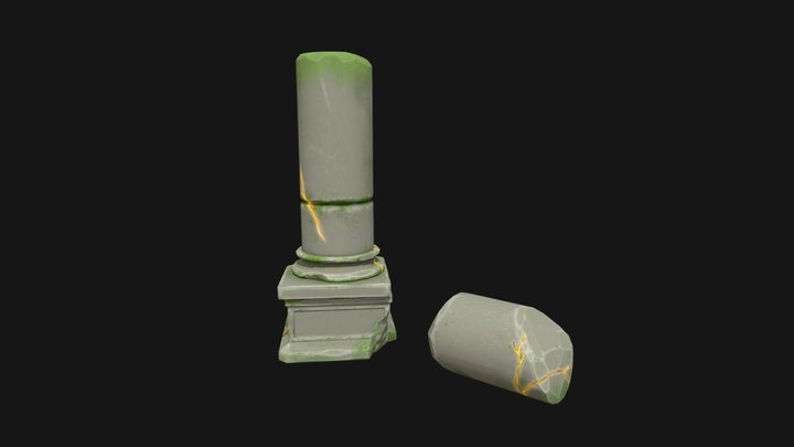 Pillar Ruins 3D Model
