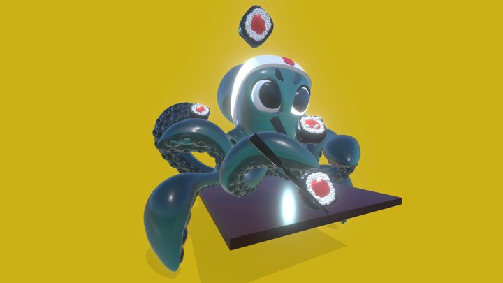 Осьминожка Васаби 3D Model
