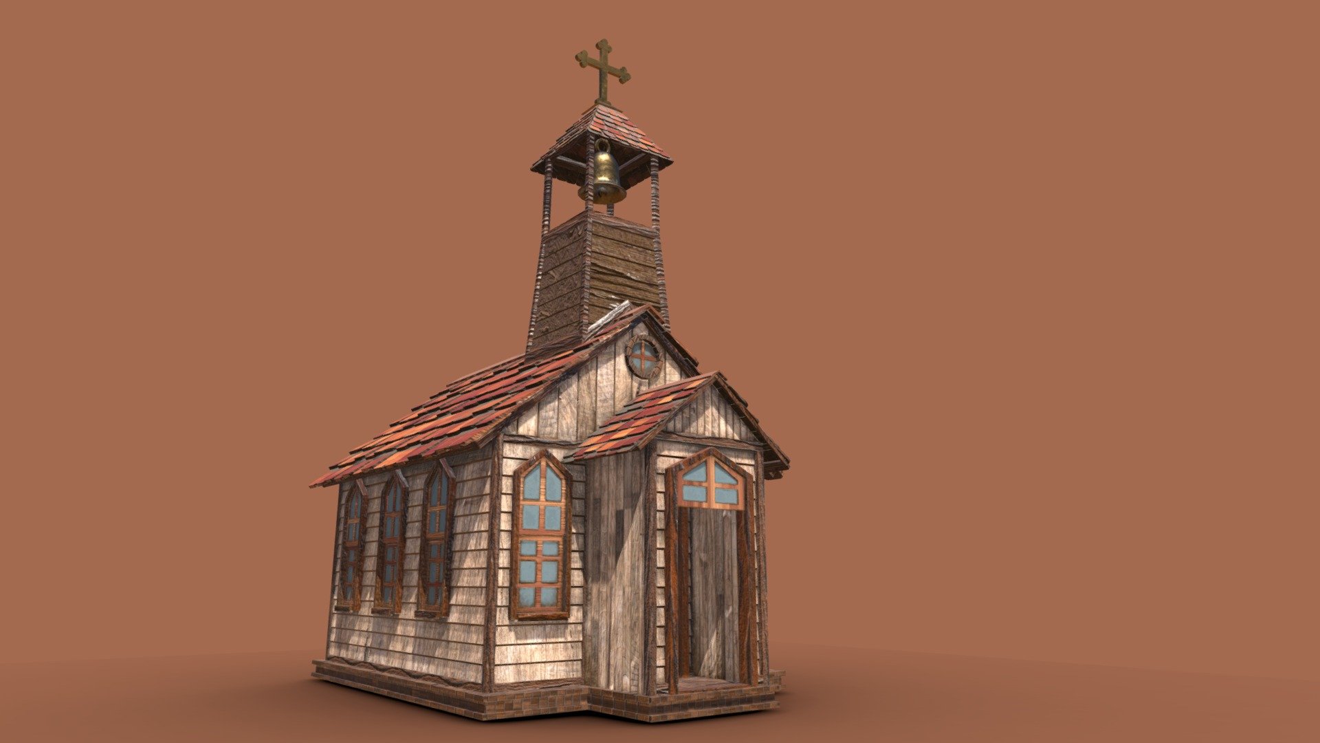 Western church / kościół western'owy - 3D model by ANDO3D [13b54eb ...