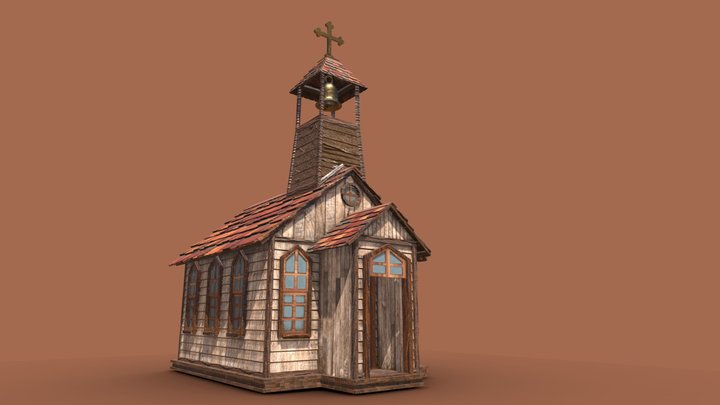 Western church / kościół western'owy 3D Model