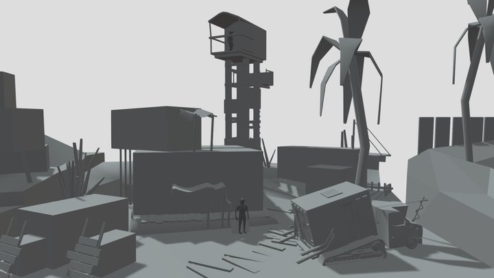 Rustborn - Blockout 3D Model