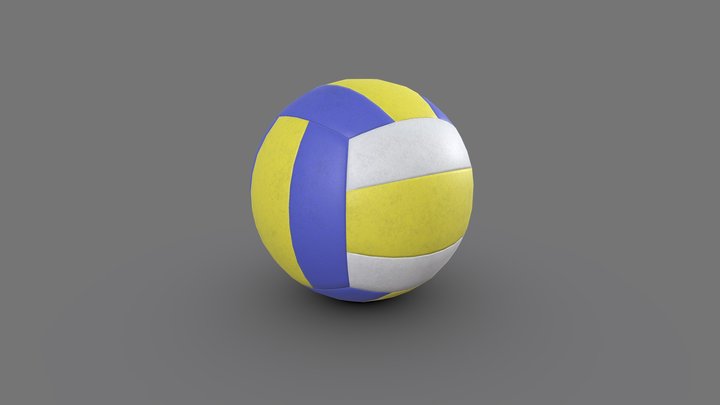 Generic Volleyball Ball Low-poly – Free 3D Model STL