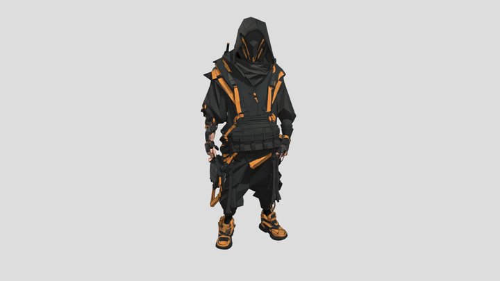 Cyberpunk Character [FREE] 2K Resolution 3D Model