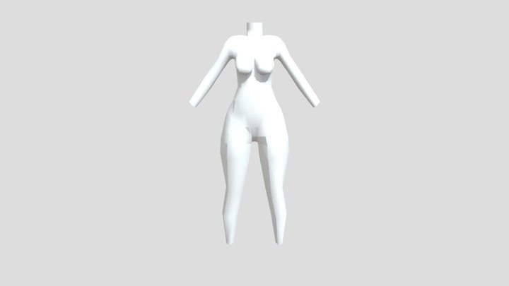 Low Poly Body Female 3D Model