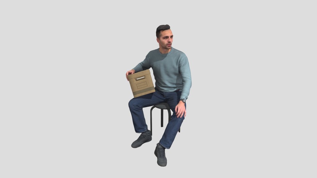 Sitting With A Bankers Box