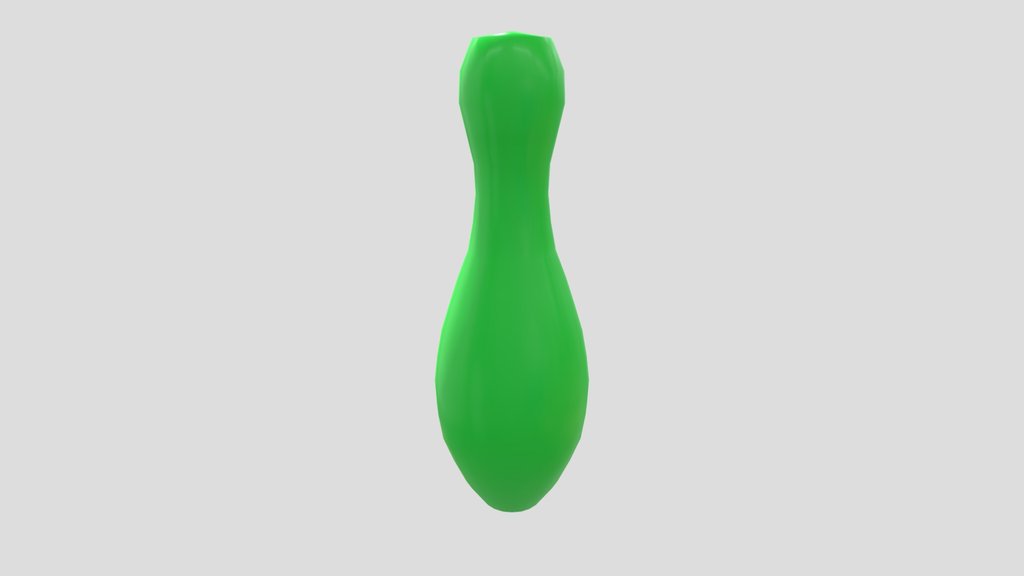 Green bowling pin