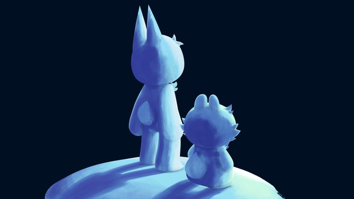 Gib And Bip Painted 3D Model