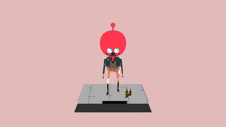 Punk Idle Animation 3D Model