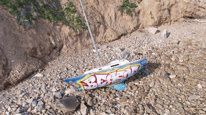 Wrecked Sailboat 3D Model