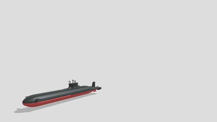 Typhoon-class submarines 3D Model