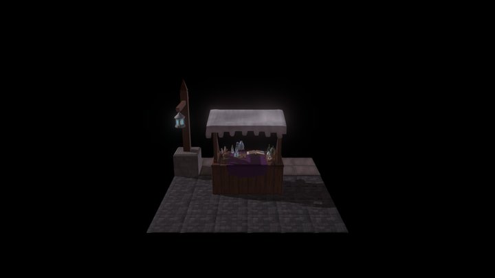 Potion Stall 3D Model