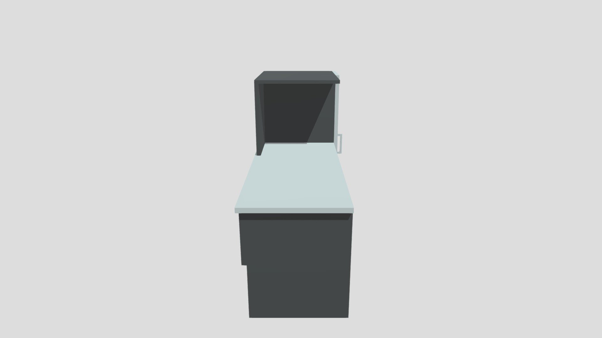 Work table with built-in cabinet - 3D model by Gloirosa [13bbc69 ...