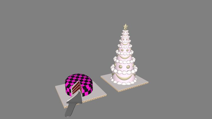 Two Cakes 3D Model