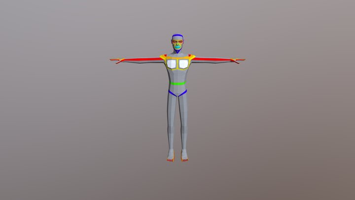 Character topology flows example 3D Model