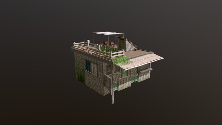 Unfinished House Model Grandma's House 3D Model