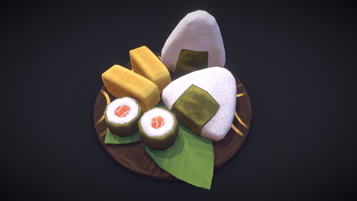 Sushi Plate 3D Model