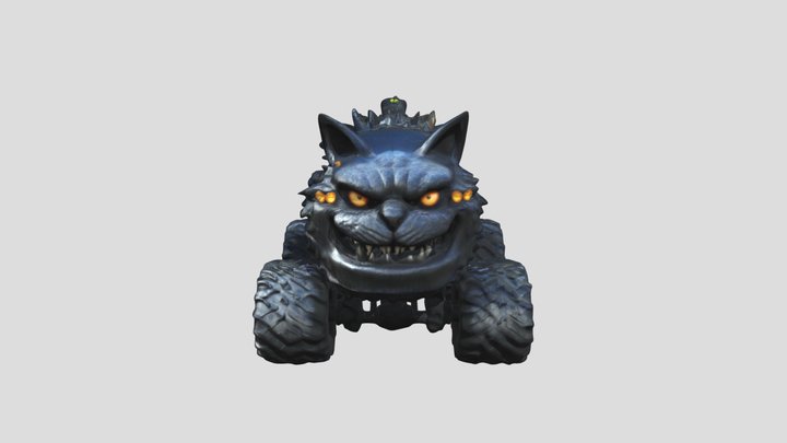 Monster_ Cat_ Truck_0306170507_texture_fbx 3D Model