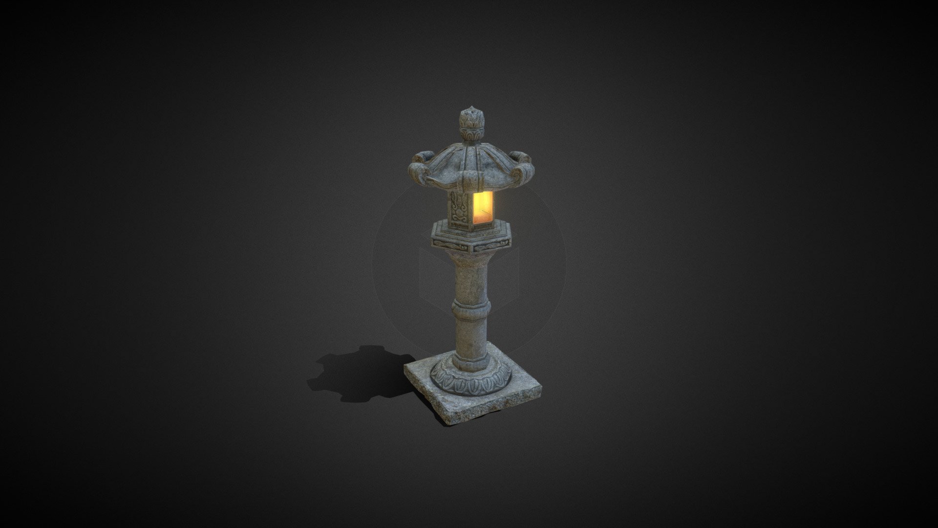 Stone Lantern - Tall