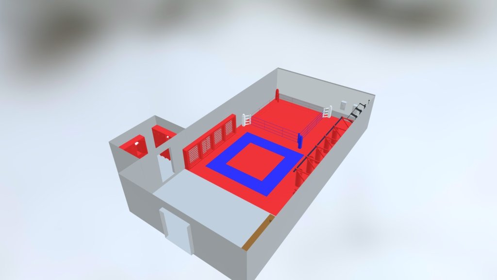 Спортзал 140кв/м - 3D model by serafim3d [13bf8ba] - Sketchfab