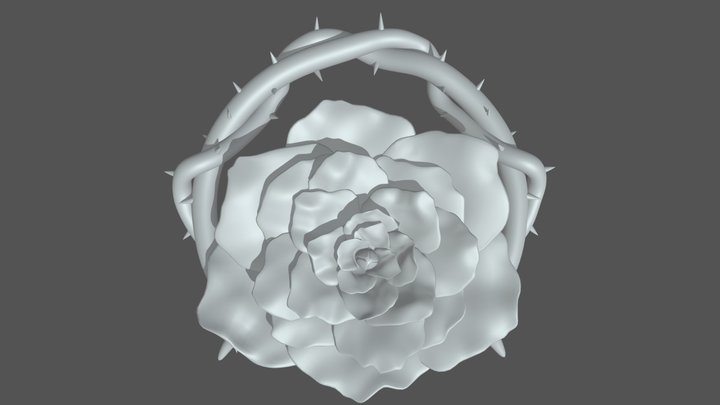 Flat Rose 3D Model