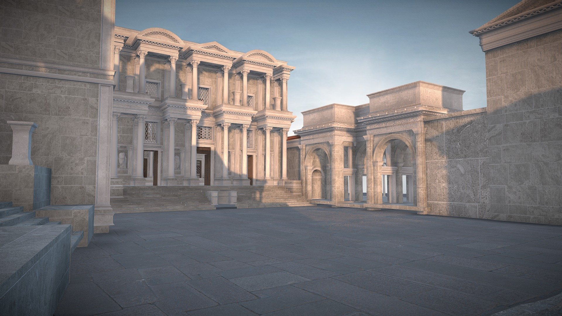Celsus Kütüphanesi — Sketchfab embed 3D viewer