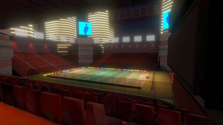 VR Soccer Stadium 3D Model